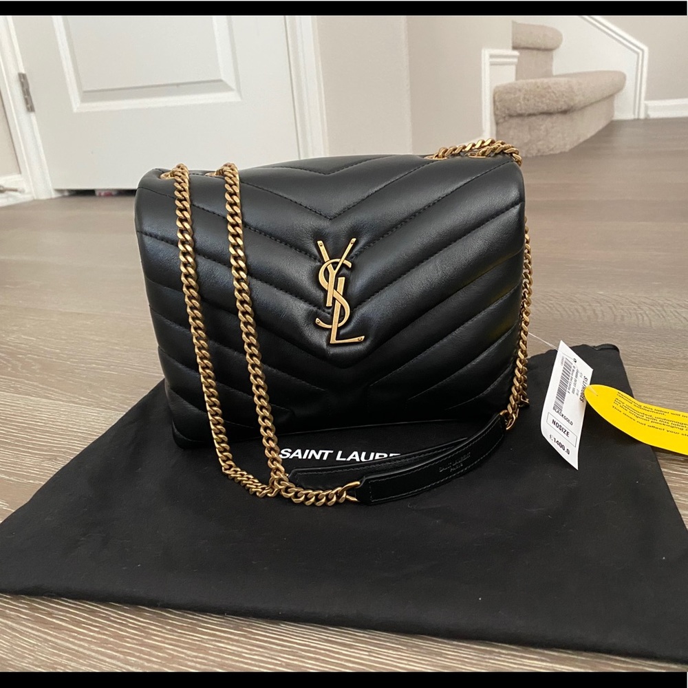 YSL Saint Laurent Small Loulou Black Gold